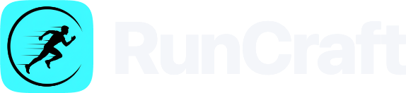 RunCraft logo, light wordmark for dark backgrounds