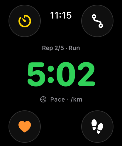 Apple Watch structured workout guidance